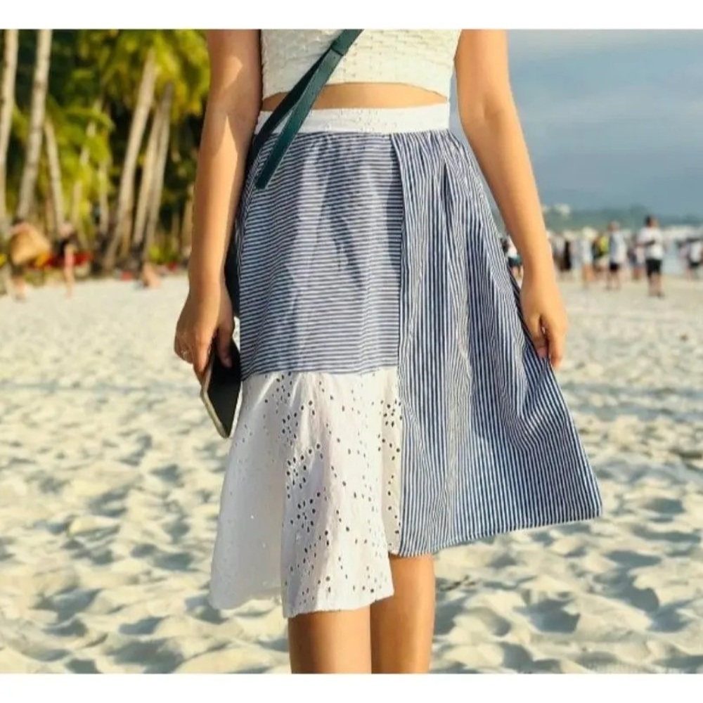 Zara Basic Midi Skirt summer dress outfits, Size S